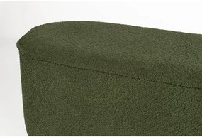 Zelená lavica z textílie buklé Marcos – White Label