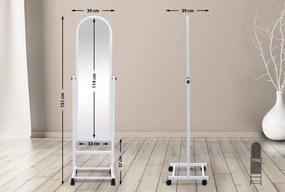Stojace zrkadlo Evoir 317226 - 151x39x39 cm - Biela