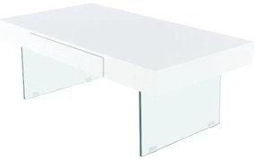 Tempo Kondela Konferenčný stolík, biely extra vysoký lesk, DAISY 2 NEW