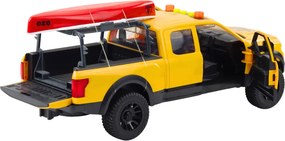 LEAN Toys Terénne auto na prepravu kajakov, svetlá a zvuky, žlté