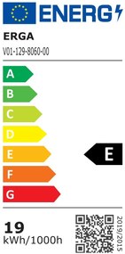 Erga Isabella, LED zrkadlo 80x60cm, 2185 lm, 6500K, predné/zadné osvetlenie, ERG-V01-129-8060-00