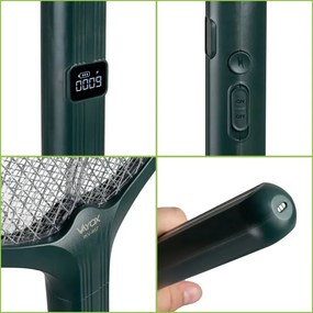 LED elektrický lapač hmyzu 2v1 s LCD, 1200 mAh/5V, zelený