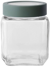Altom Sklenená hranatá dóza s vekom 500 ml, zelenázelená, 500 ml