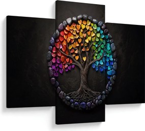 Obraz – Strom plný farebných sŕdc (90x60 cm)