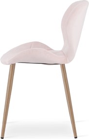 Jedálenská stolička MANGO VELVET, svetloružová
