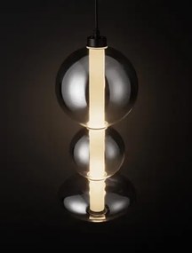 LED stmievateľné čierne-šedé moderné svietidlo Bally