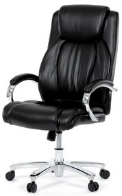 Autronic BONTEC Kancelárske kreslo, hojdací mechanizmus, čierna ekokoža, KA-F1385 BK Farba: Čierna