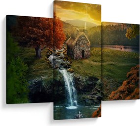 Obraz Chalupku v rozprávkovej krajine (90x60 cm)
