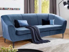 Trojmiestna pohovka Olivio, modrá látka