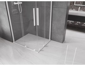 Mexen Velar Duo, sprchový kút s posuvnými dverami 100(dvere) x 90(dvere) cm, 8mm číre sklo, biela, 871-100-090-02-20
