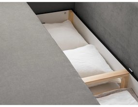 Sivá rozkladacia pohovka s úložným priestorom 231 cm Elen – Micadoni