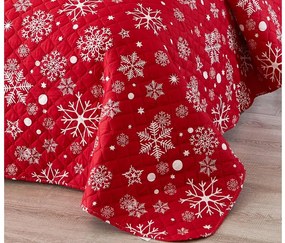 Prehoz na posteľ SNOWFALL červený Rozmer: 170 x 210 cm