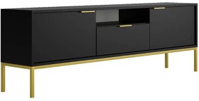 TV Stolík 175 Austin Čierna/Zlatá