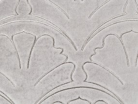 Zamatový vankúš s reliéfnym vzorom 45 x 45 cm sivý GLORIOSA Beliani