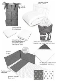 COSING - 10-dielna súprava pre novorodenca Sleeplease sivá/biela