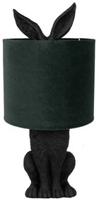 Table Lamp Rabbit ? 20x43 Cm Black Green Plastic - 20,00 cm