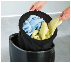 Čierny kôš na bielizeň a taburetka v jednom Wenko Candy, 20 l