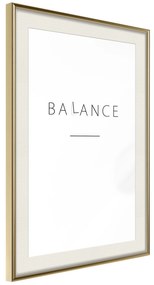 Artgeist Plagát - Balance [Poster] Veľkosť: 30x45, Verzia: Zlatý rám