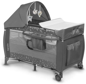 Lionelo - Cestovná postieľka SVEN PLUS šedá