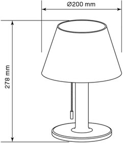 LED Stmievateľná solárna lampa VIOLA LED/3,7V 1200 mAh IP44