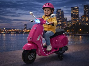 JOKOMISIADA Elektrický skúter VESPA na batériu pre deti s melódiami PA0344 ružový