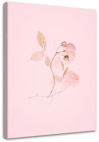 Gario Obraz na plátne Minimalistický ružový kvet Rozmery: 40 x 60 cm