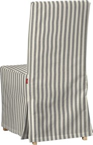 Návlek na stoličku Henriksdal (dlhý) farba produktu sivá látka vzorované