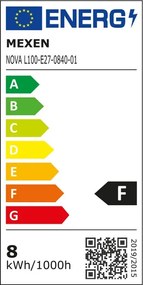 Mexen Nova, LED žiarovka E27, A60, 8W, neutrálna - 4000K, 840 lm - L100-E27-0840-01
