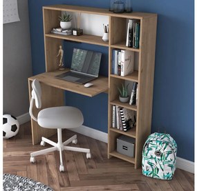 Pracovný stôl s policou RANI 113,2x141,8 cm hnedá