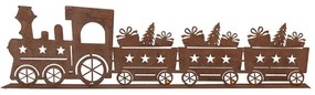 Christmas Decoration Figurine Train 34x5x10 Cm Brown Metal - 34*5*10 cm