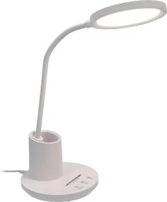 JU Biela LED lampa s držiakom, 9 W