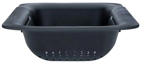 Čierne rozšíriteľné cedidlo Wenko Black Outdoor Kitchen Sivo