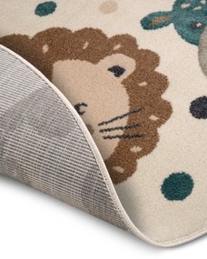 Hanse Home, Detský koberček Adventures 105968 Cream Brown Blue kruh, 100x100 (priemer) kruh, viacfarebná, detská izba