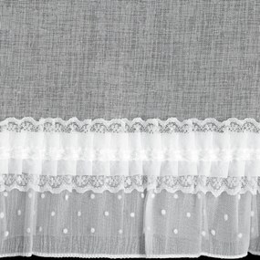 KRÁTKA ZÁCLONA NA PÚTKACH MARY 30X150 CM BIELA