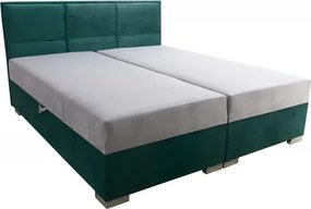 Čalúnená posteľ Kvadrat II, 200x160, zelená / šedá (an 4810/4817)