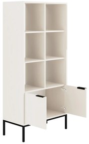 Knižnica Austin 80 cm biela/čierna