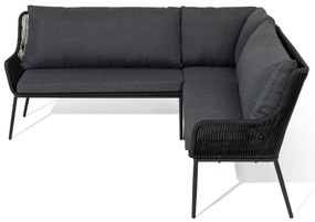 Rohová sedačka s textilným výpletom