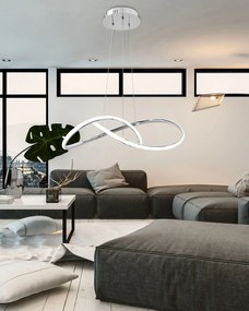Toolight - LED stropné svietidlo + diaľkový ovládač APP393-CP, chrómová, OSW-06909