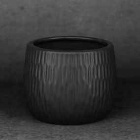 KERAMICKÝ KVETINÁČ (FI) 12X10 CM ČIERNA