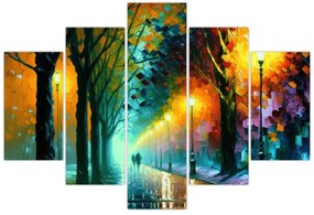 Obraz - Nočná prechádzka (150x105 cm)