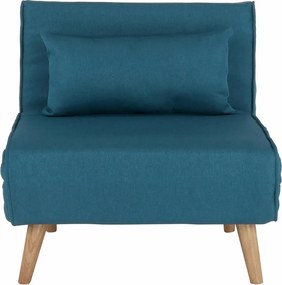 KONDELA Farido rozkladacie kreslo tyrkysová / dub