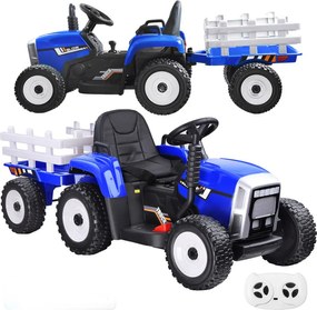 JOKOMISIADA Traktor s prívesom na akumulátor + diaľkové ovládanie  PA0242 modrý