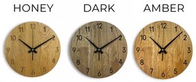 Minimalistické dubové nástenné hodiny, tichý quartzový pohon, moderná dekorácia I SENTOP MAS002-akcia20