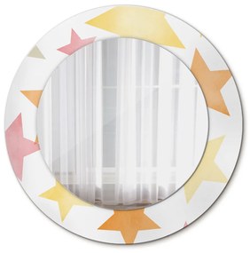 Okrúhle ozdobné zrkadlo na stenu Pastelové hviezdy fi 50 cm