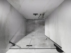 Mexen, Mexen Lunar výklopné sprchové dvere ľavé 115 cm, transparentné, chróm - 834-115-000-01-00-L