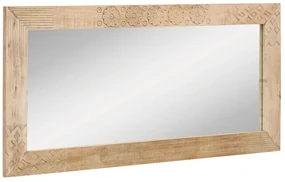furniture-nabytek.cz - Masívne kúpeľňové zrkadlo Laos z mangového dreva, lakované, prírodné – 147×70 cm