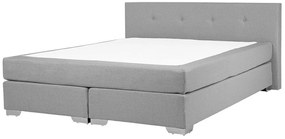 Manželská posteľ Boxspring 180 cm CONSOLE (s roštom a matracom) (sivá). Vlastná spoľahlivá doprava až k Vám domov. 1007244