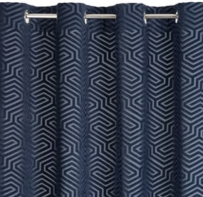 ZÁVES NA KRÚŽKOCH PIERRE CARDIN INGA 140X250 CM TMAVOMODRÁ