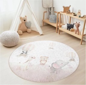 Prateľný detský koberec ø100 cm Dainty Animals – Mila Home
