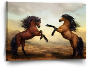 Sablio Obraz Vzpierajúce sa kone - 60x40 cm